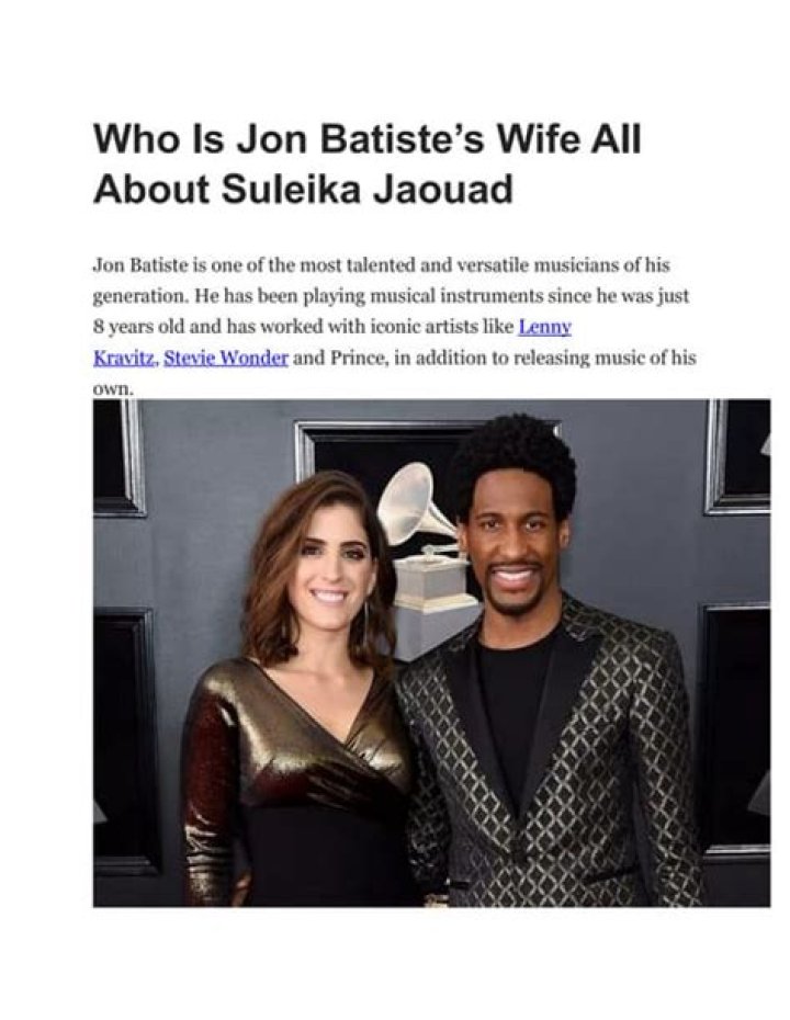 Health Update: Find Out About The Jon Batiste’s Wife Suleika Jaouad’s Health Status