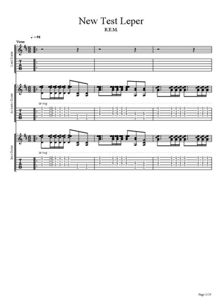 REM’s
New Test Leper Lyrics