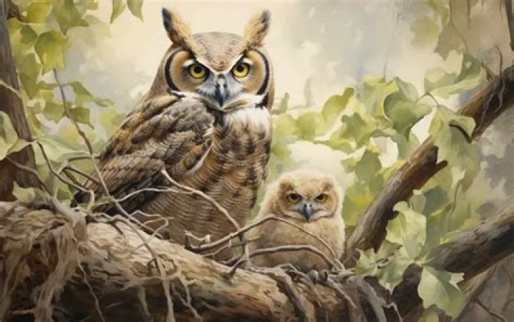 What do baby great horned owls eat